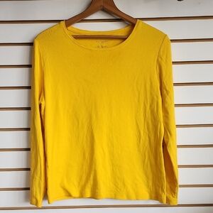 Talbots Yellow Long Sleeve Cotton Shirt XL